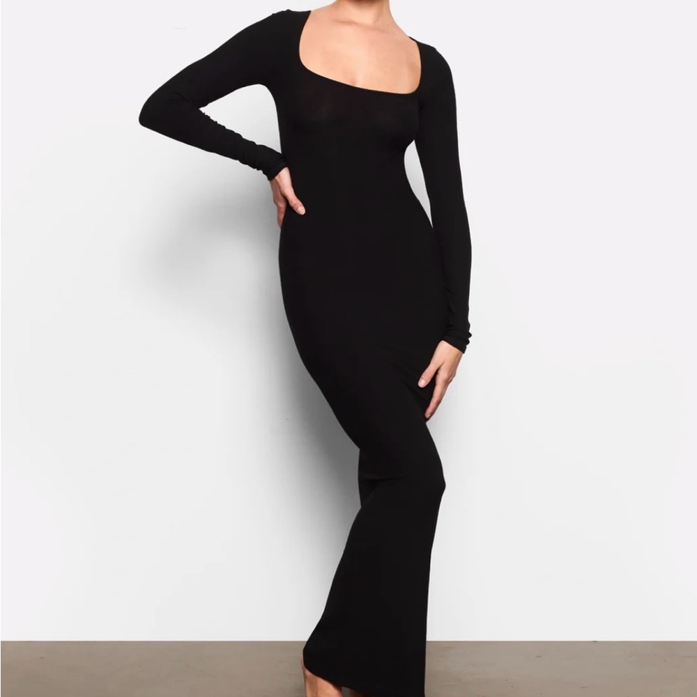 SKIMS Soft Lounge Long Sleeve Dress; XXS